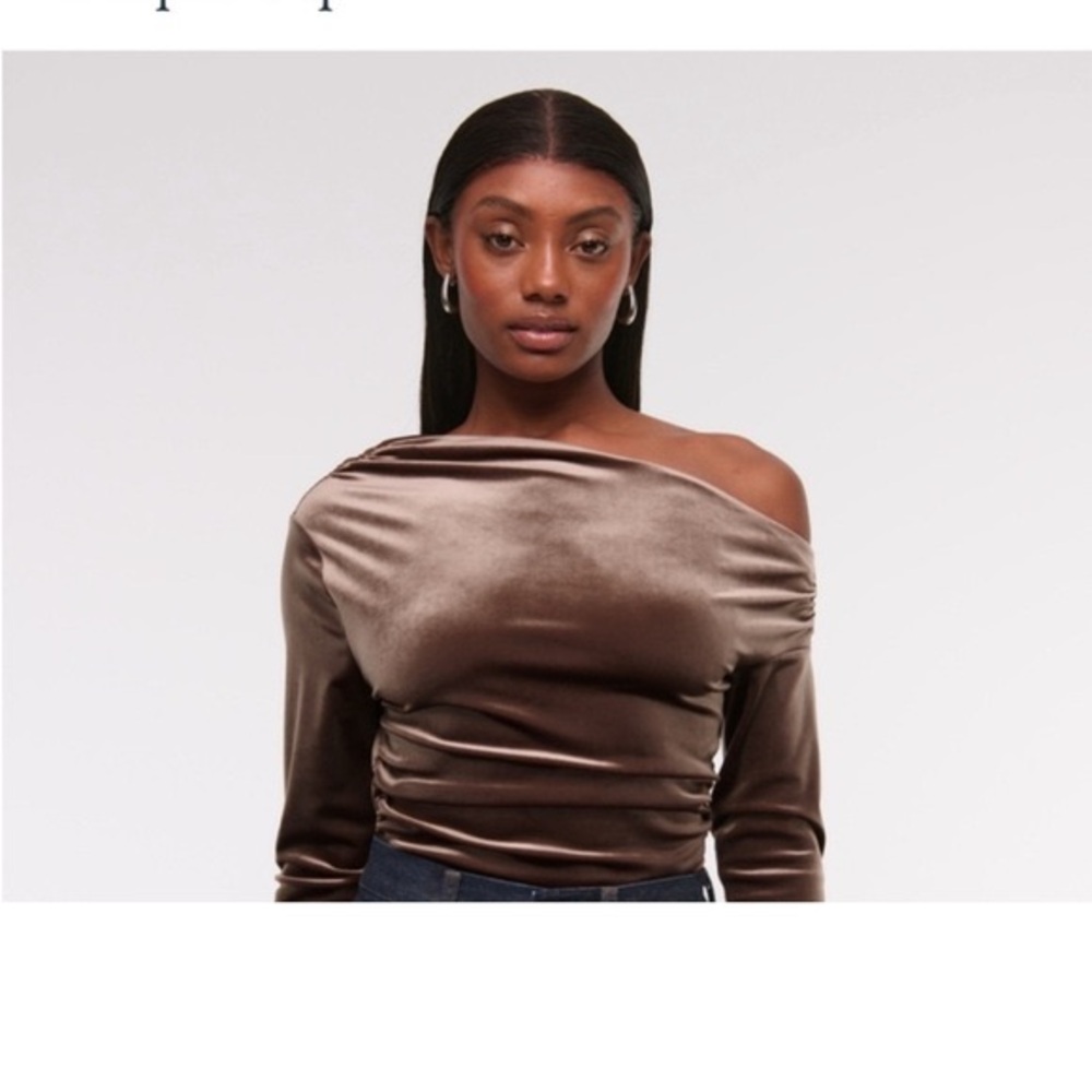 Abercrombie & Fitch Satin Dress in Warm Brown